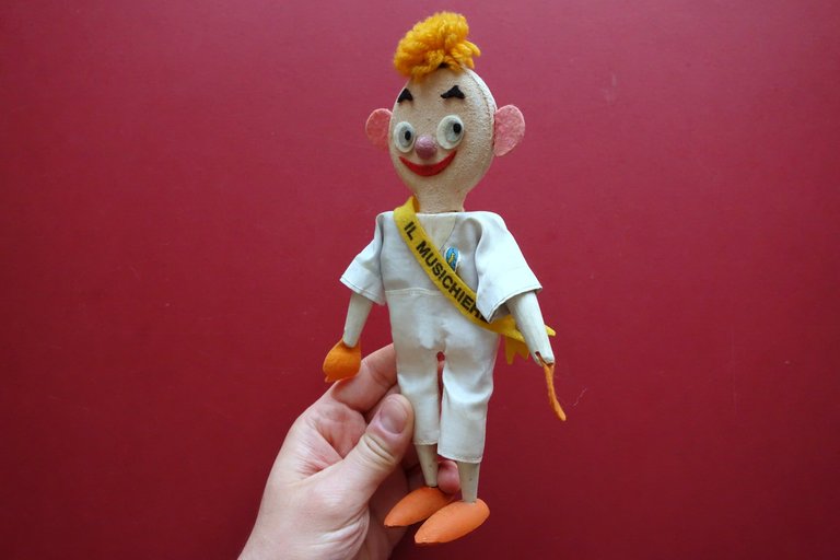Il Musichiere Mascotte Pupazzo Originale d'Epoca Anni '50 Cm 24 …