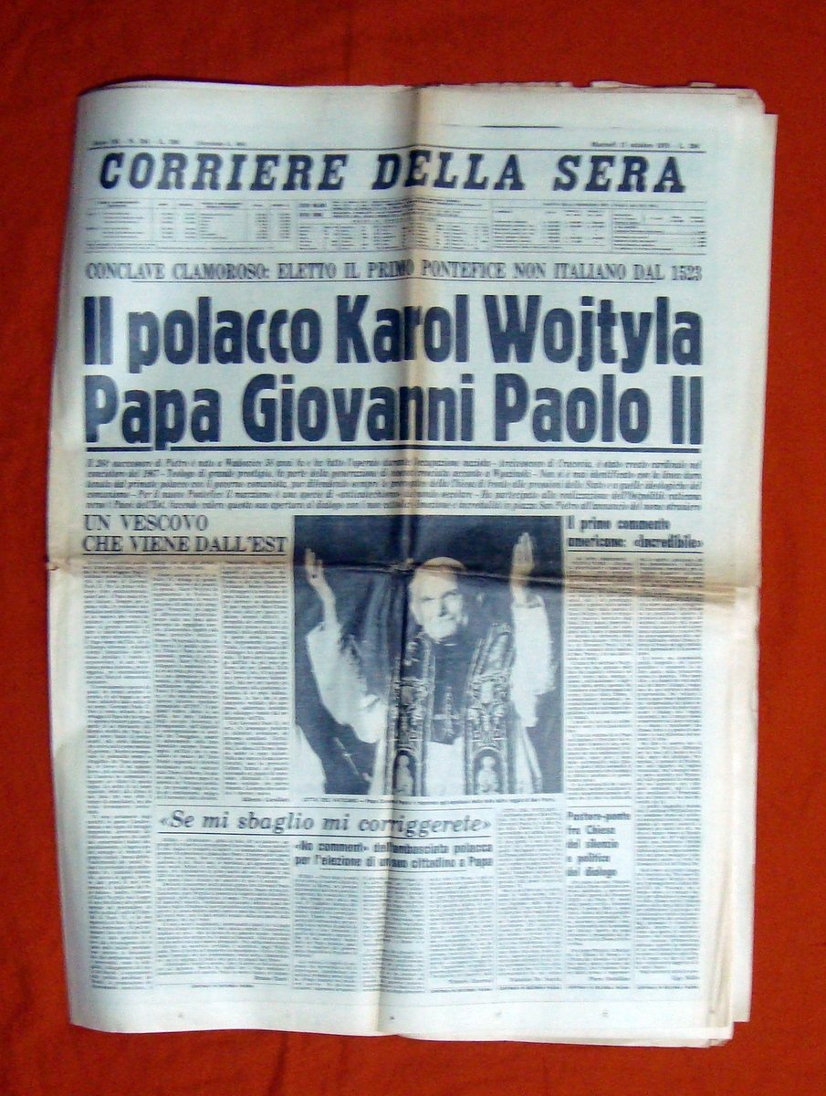 Il Polacco Karol Wojtyla Papa Giovanni Paolo II Corriere della …