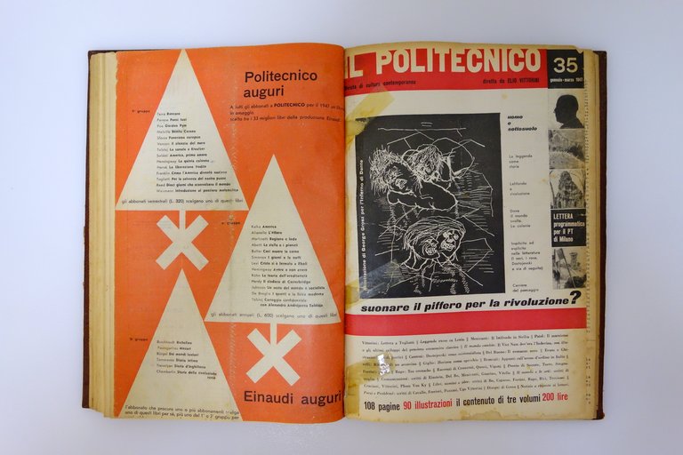 Il Politecnico Rivista Elio Vittorini Numeri dal 29 al 39 …