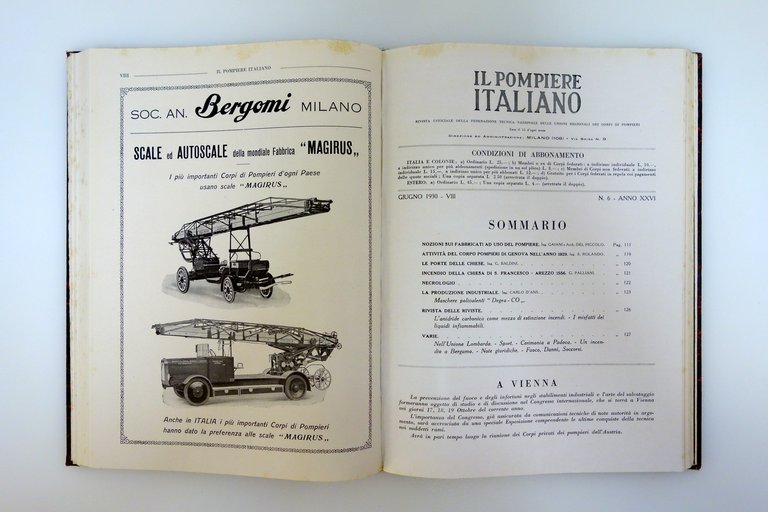 Il Pompiere Italiano 12 Numeri Anno Completo 1930 Vigili del …
