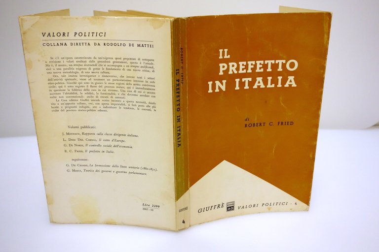 IL PREFETTO IN ITALIA FRIED GIUFFRE' VALORI POLITICI 1967