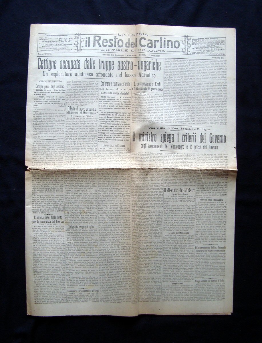 il Resto del Carlino Anno XXXII N 15 15 Gennaio …