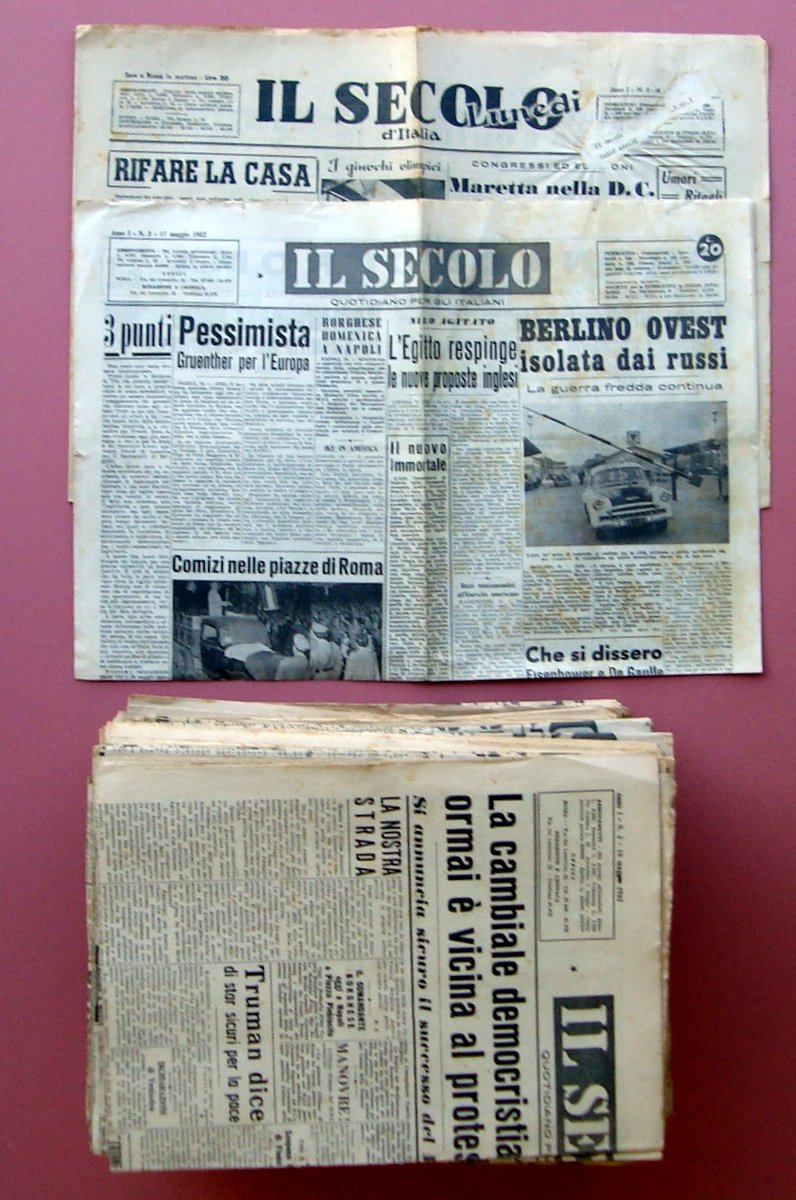 Il Secolo 1952 Anno I dal N 2 17 maggio … | Immagine principale
