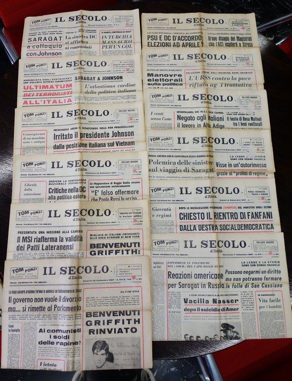 IL SECOLO D'ITALIA QUOTIDIANO 29 NN. LUGLIO-SETTEMBRE 1967 COMPLETI OTTIMI | Immagine Gallery 2