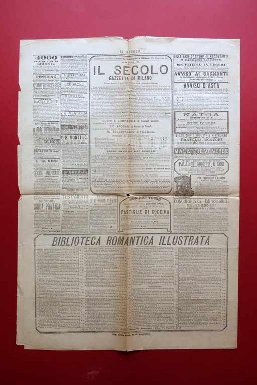 Il Secolo Giornale Anno X Milano 30/4-1/5 1875 Completo Ultimo … | Immagine Gallery 2