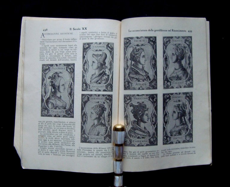 Il Secolo XX Anno VII N.6 Giugno 1908 Acconciature Gentldame …