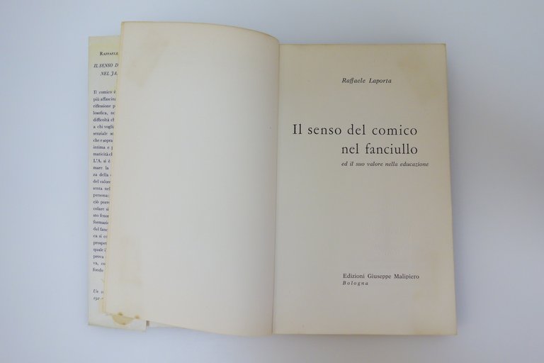 IL SENSO DEL COMICO NEL FANCIULLO EDUCAZIONE LAPORTA EDIZIONI MALIPIERO …