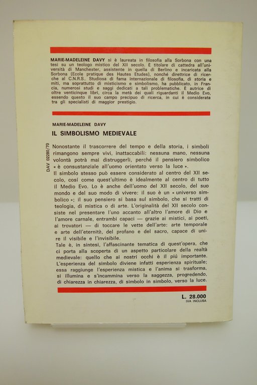 IL SIMBOLISMO MEDIEVALE DAVY EDIZIONI MEDITERRANEE 1988