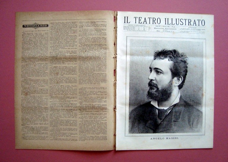 Il Teatro Illustrato Anno IV Agosto 1884 n 44 Angelo …