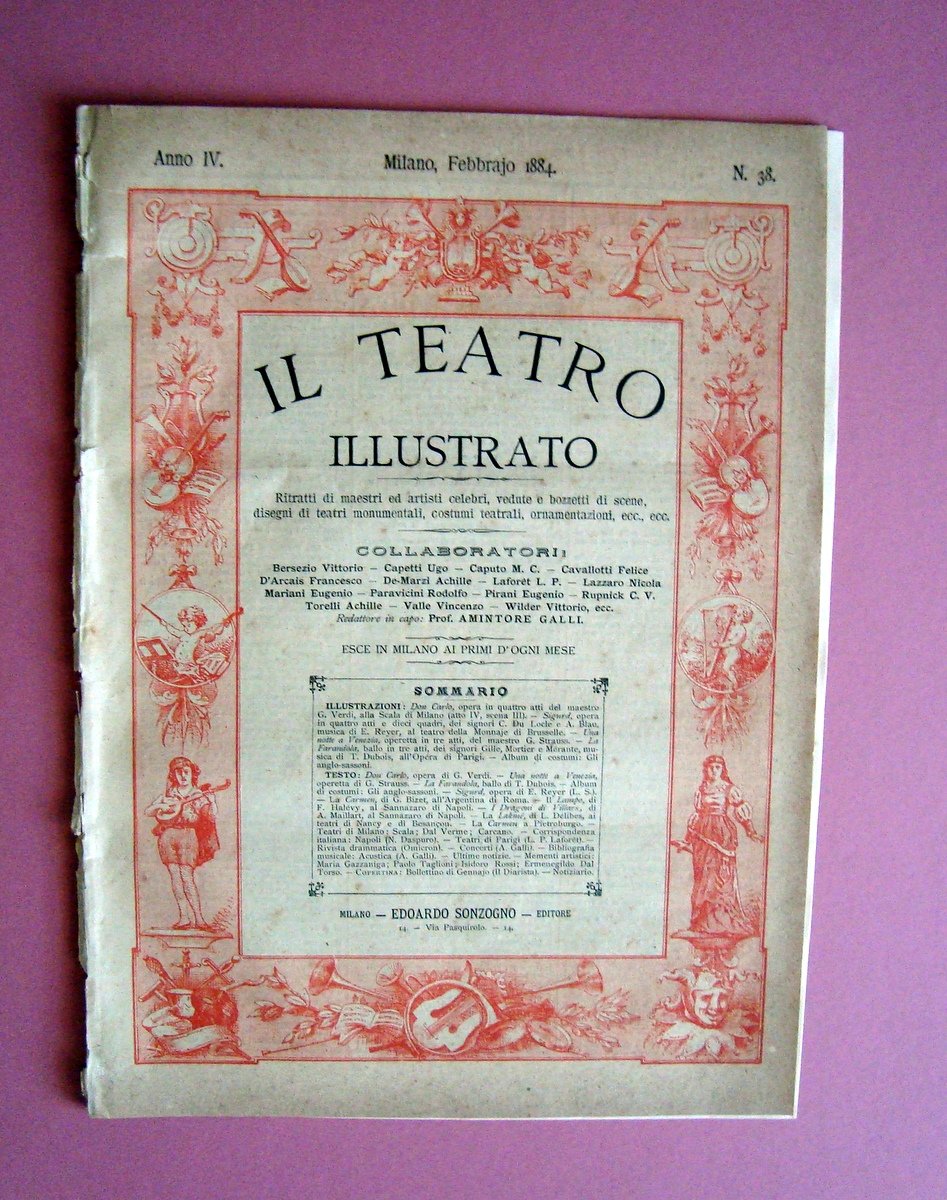 Il Teatro Illustrato Anno IV febbraio 1884 n 38 Don …