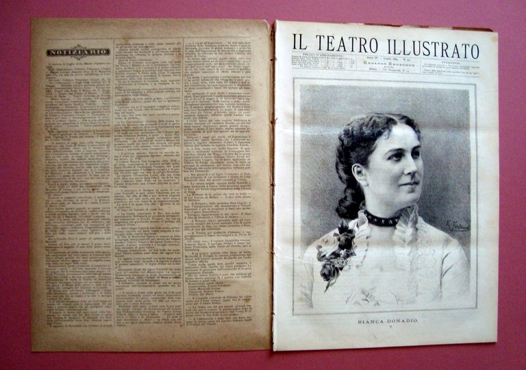 Il Teatro Illustrato Anno IV Luglio 1884 n 43 Donadio …