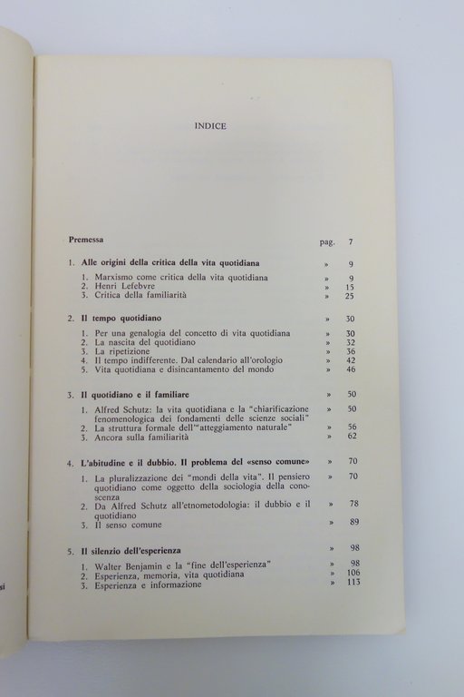 IL TEMPO DELL'ESPERIENZA STUDI CONCETTO VITA QUOTIDIANA JEDLOWSKI FRANCO ANGELI | Immagine Gallery 4