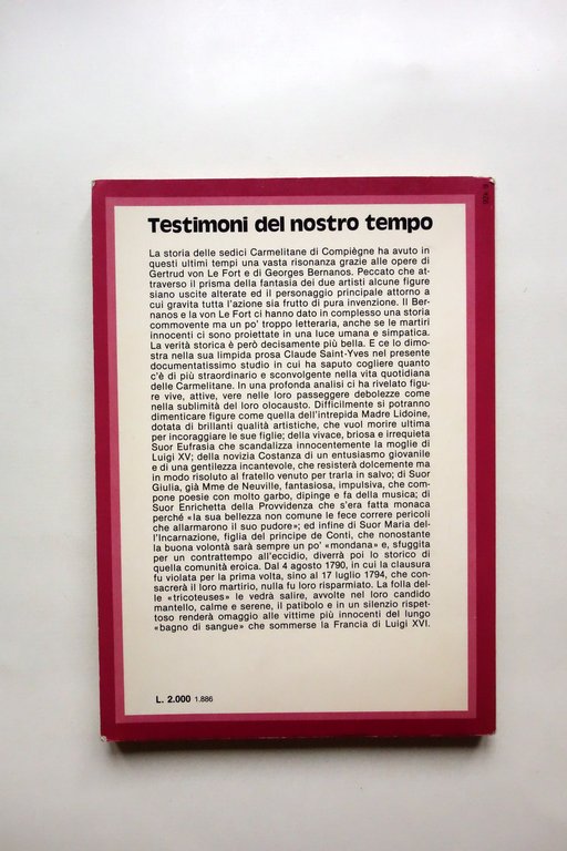 Il Vero Dialogo delle Carmelitane Claude Saint-Yves Paoline Roma 1978