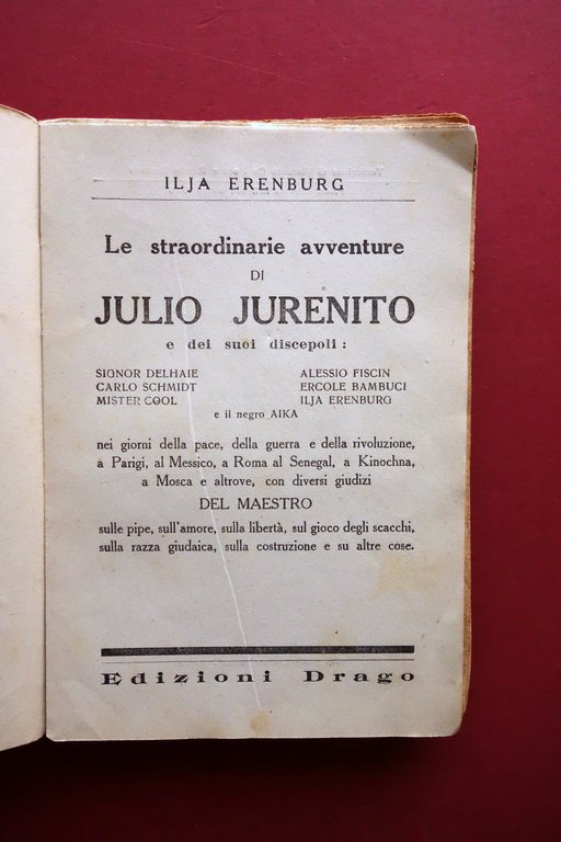 Ilja Erenburg Le Straordinarie Avventure di Julio Jurenito Drago 1946 …