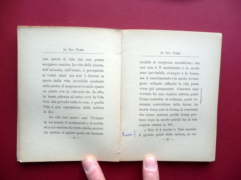 In Suo Nome C. Jinarajadasa Societ‡ Teosofica Italiana Genova 1913 …