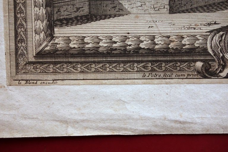 Incisione Acquaforte Le Potre Pallazzo MosË Salvato dalle Acque(?) Fine …