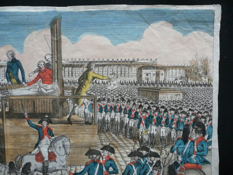 Incisione Popolare Execution Marie Antoniette Place de la Revolution Fine …