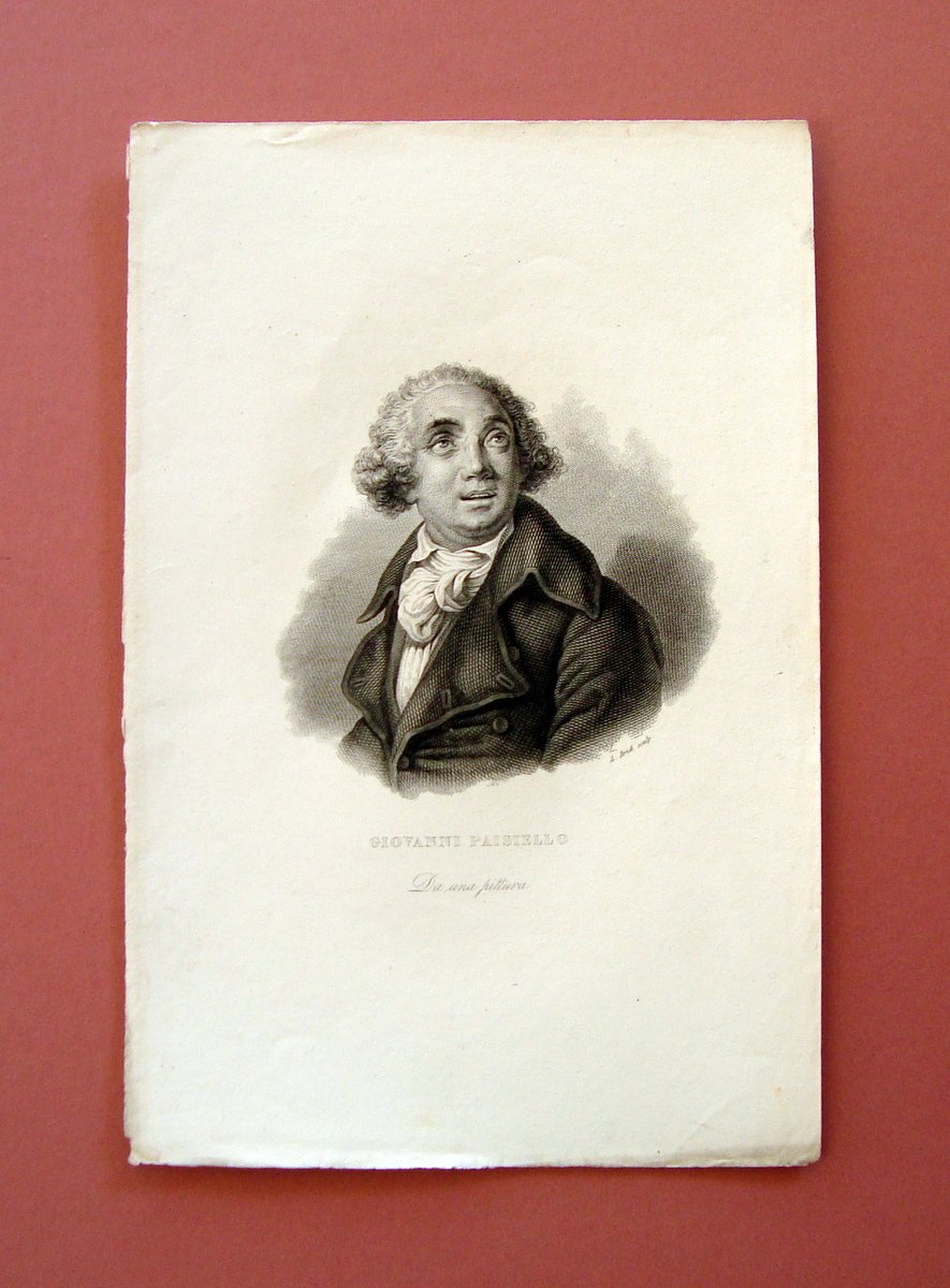 Incisione su rame Giovanni Paisiello prima met‡ Ottocento