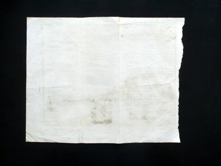 Incisione Veduta di Gibilterra Andalusia Regno di Spagna Fine '700 …