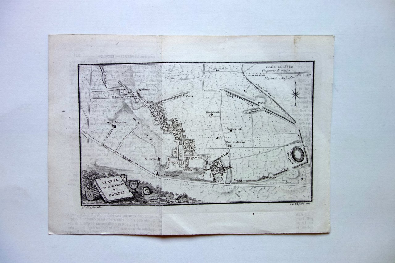 Incisone Pianta dei Scavamenti di Pompei G. Russo A. Rossi …