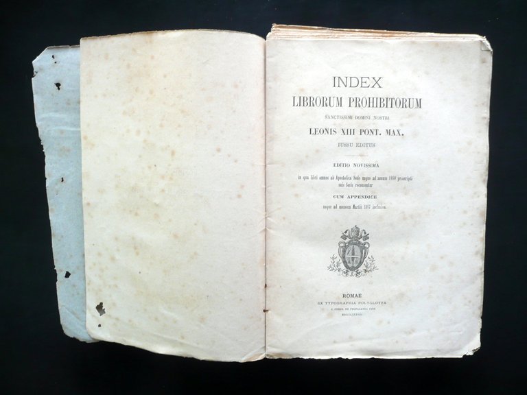 Index Librorum Prohibitorum Domini Nostri Leonis XIII Polyglotta Romae 1887