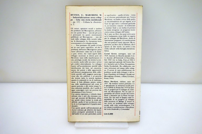 Industrializzazione Senza Sviluppo Gela Hytten Marchioni Franco Angeli 1970 Raro | Immagine Gallery 3