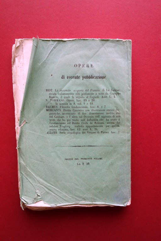 Influenza del Cristianesimo sul Diritto Civile dei Romani Fiaccadori 1854