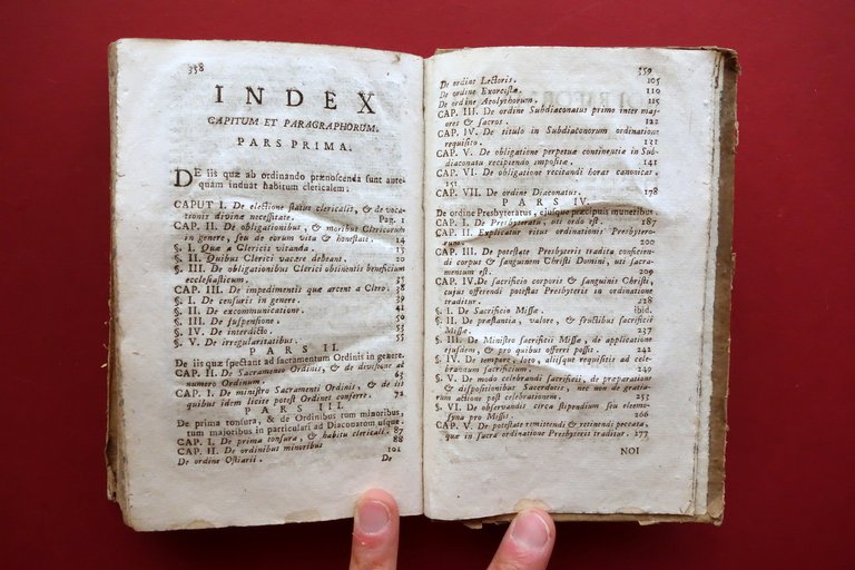 Institutio Ordinandorum Rubricae Generales Missalis Occhi Venezia 1795