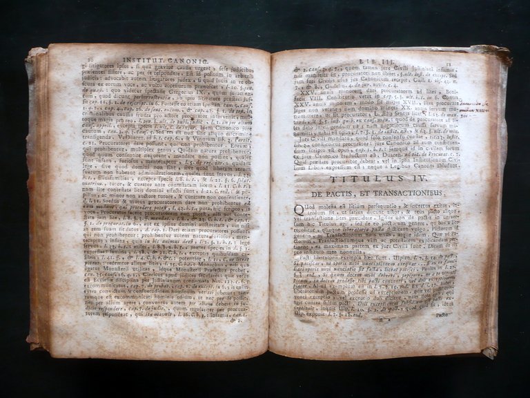 Institutiones Canonicae ad Virum Amplissimum J. Paschalis Cyrilli Napoli 1745 | Immagine Gallery 4
