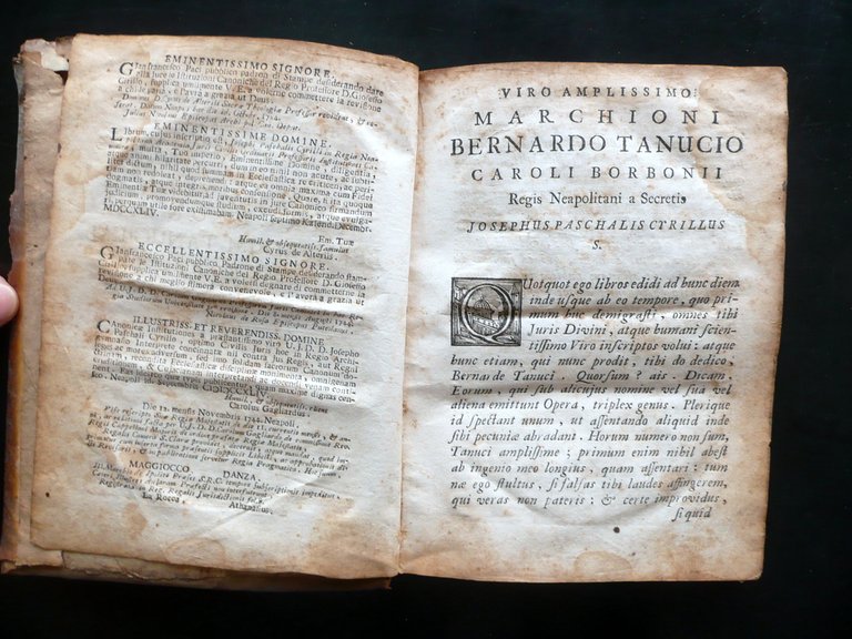Institutiones Canonicae ad Virum Amplissimum J. Paschalis Cyrilli Napoli 1745 | Immagine Gallery 5