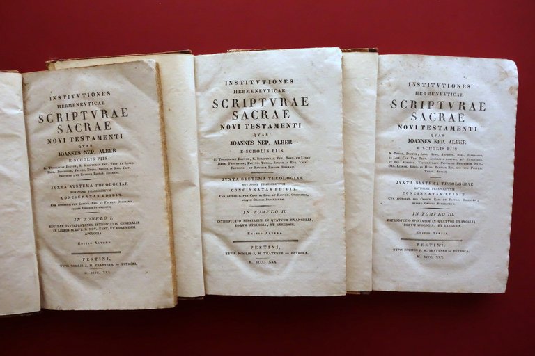 Institutiones Hermeneuticae Scripturae Sacrae Novi Testamenti Alber 1830 | Immagine Gallery 2