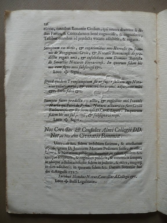 Instrumentum Transactionis Alphonsus Estensem Ducem Mutinae Bononiae 1717 Reno | Immagine Gallery 5