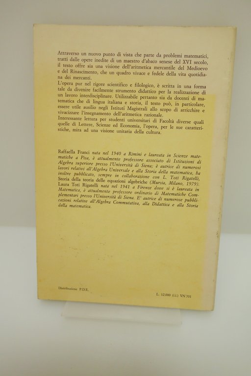 INTRODUZIONE ALL'ARTIMETICA MERCANTILE MEDIOEVO E RINASCIMENTO FRANCI RIGATELLI