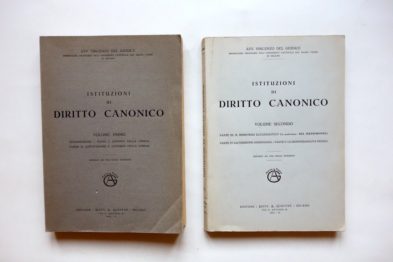Istituzioni di Diritto Canonico Vincenzo del Giudice GiuffrË 1932 2 …