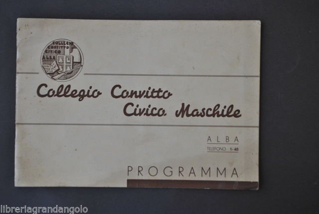 Istruzione Scuola Collegio Convitto Civico Maschile Alba Pubblicit‡ Album 1937