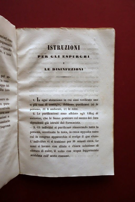 Istruzioni in Ordine al Cholera Vignola Modena Raccolta di Opuscoli …