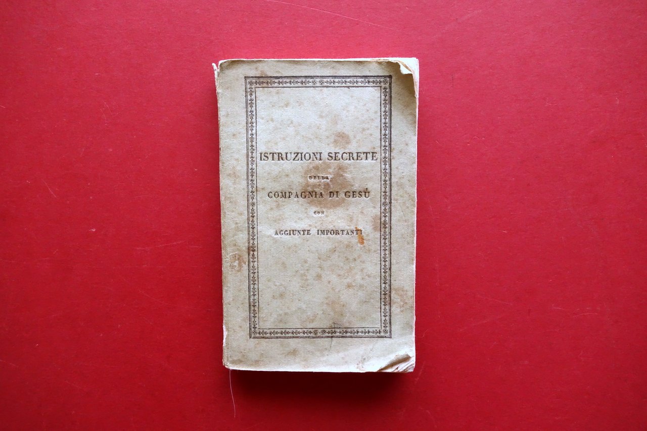 Istruzioni Secrete della Compagnia di Ges˘ Tip. della Propaganda Roma … | Immagine principale