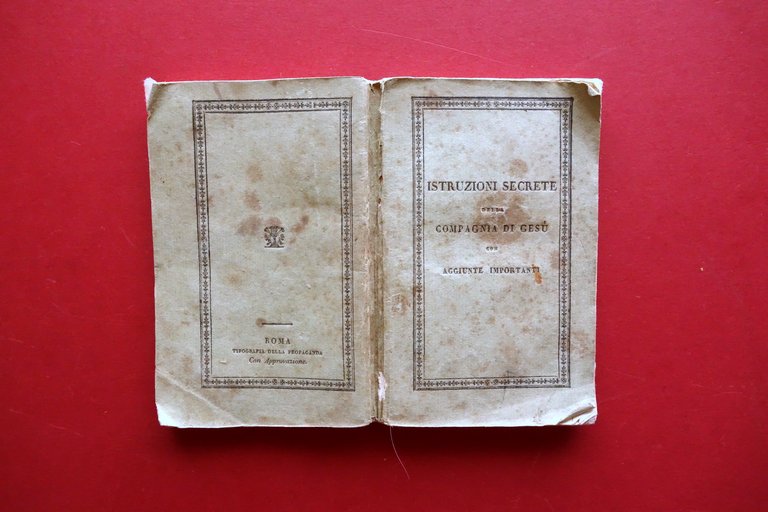 Istruzioni Secrete della Compagnia di Ges˘ Tip. della Propaganda Roma … | Immagine Gallery 2