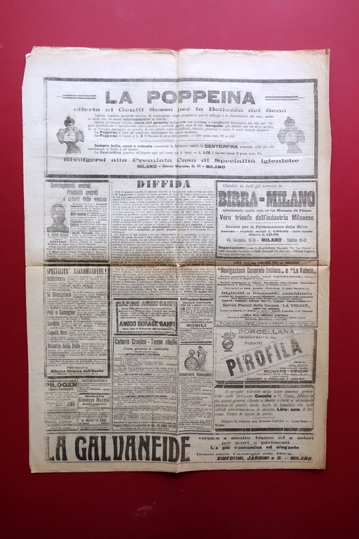 Italia del Popolo Anno XIV Milano 31/7/1905 Ultimo Numero Giornale …