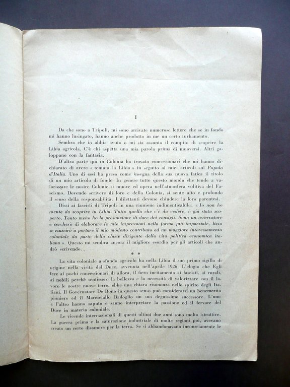 Italia e Colonie Cinque Articoli Arnaldo Mussolini Pattuglia Nera Tripoli …