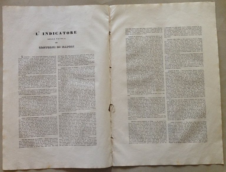 ITALIA IN MINIATURA NAPOLI MARSIGLI 1839 INCISIONE RAME NAPOLI POMPEI …