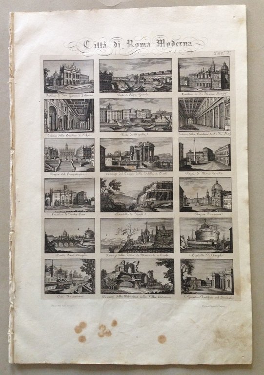 ITALIA IN MINIATURA NAPOLI MARSIGLI 1839 INCISIONE RAME ROMA MODERNA … | Immagine Gallery 2