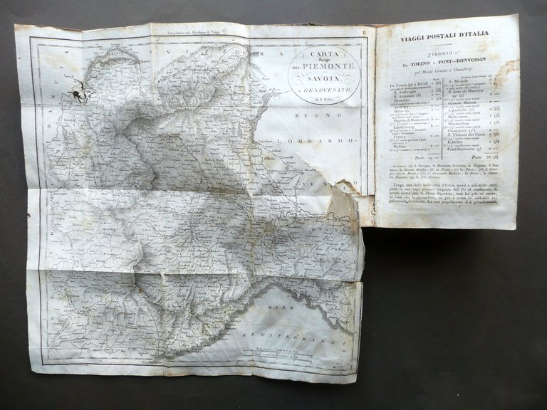 Itinerario d'Italia Descrizione di 136 Viaggi Giuseppe Vallardi Milano 1835