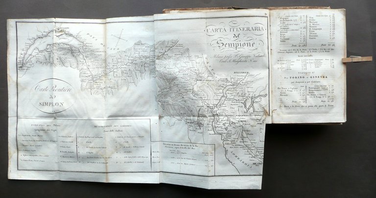 Itinerario d'Italia Descrizione di 136 Viaggi Giuseppe Vallardi Milano 1835