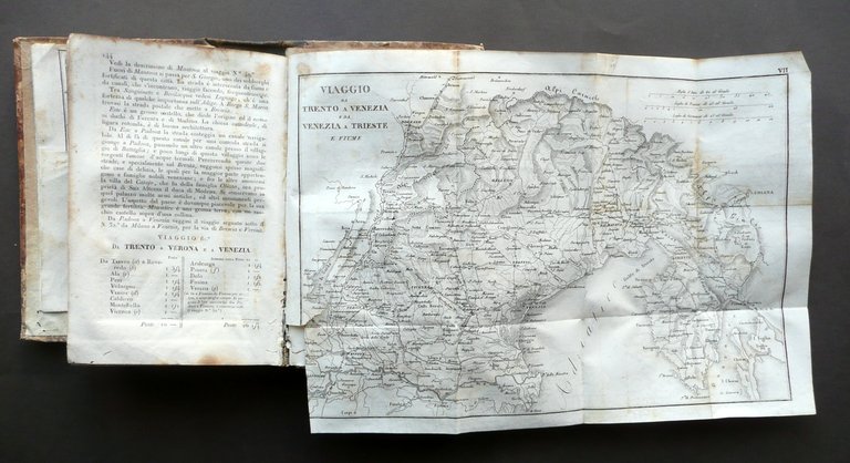 Itinerario d'Italia Descrizione di 136 Viaggi Giuseppe Vallardi Milano 1835