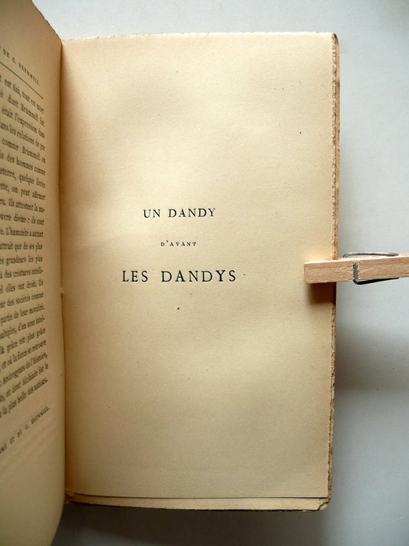 J. Barbey D'Aurevilly Du Dandysme et de Georges Brummell Lemerre …