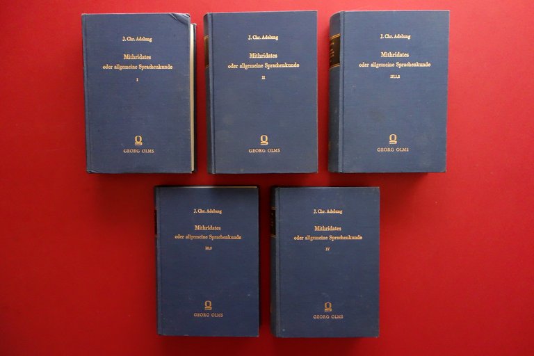 J. C. Adelung Mithridates Oder Allgemeine Sprachenkunde Olms 1970 5 …