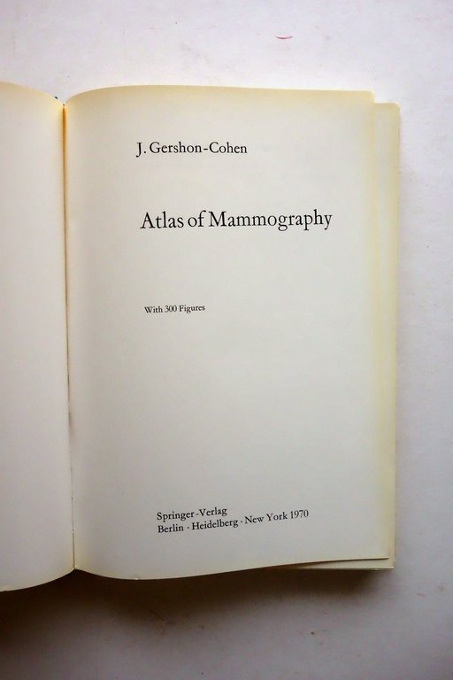 J. Gershon Cohen Atlas of Mammography Springer Heidelberg Berlin New …