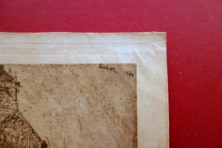 James Ensor La Cattedrale Fotoincisione Arti Grafiche Bergamo Fine '800 …