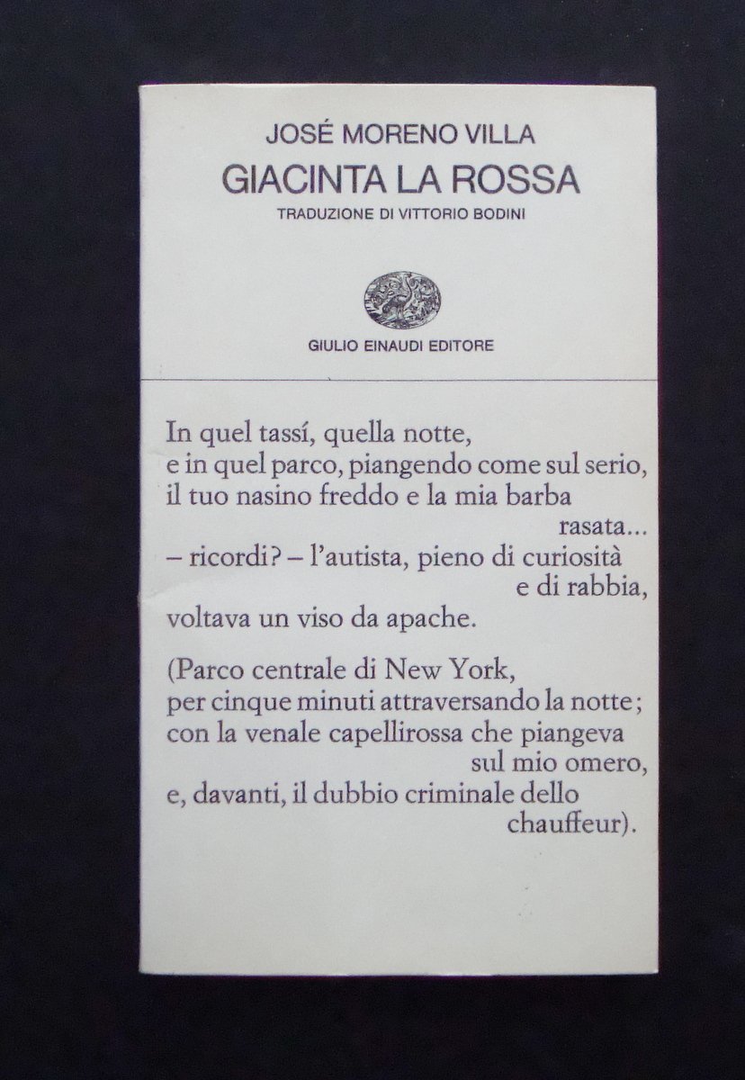 JOSE MORENO VILLA GIACINTA LA ROSSA COLLEZIONE DI POESIA 90 … | Immagine principale